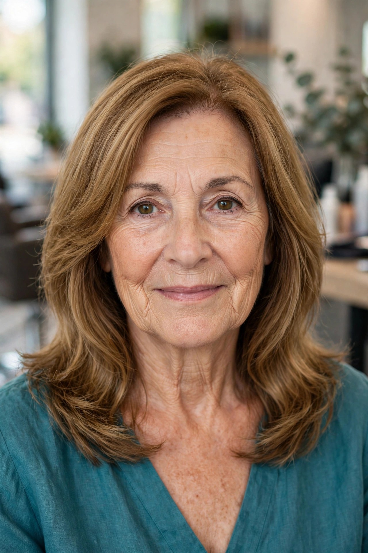 A-Line Lob with Longer Front Pieces - medium length hairstyle for a woman over 50