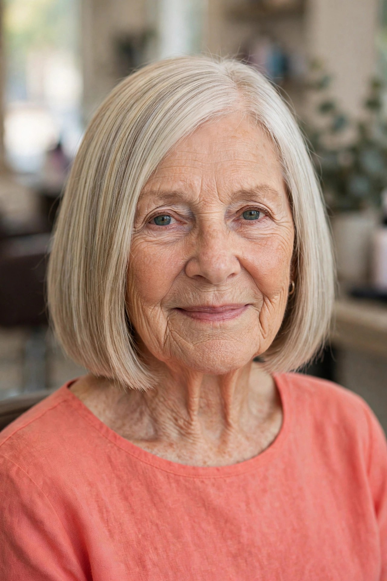 Blunt Bob That Makes Fine Hair Look Thicker - short hairstyle for a woman over 60