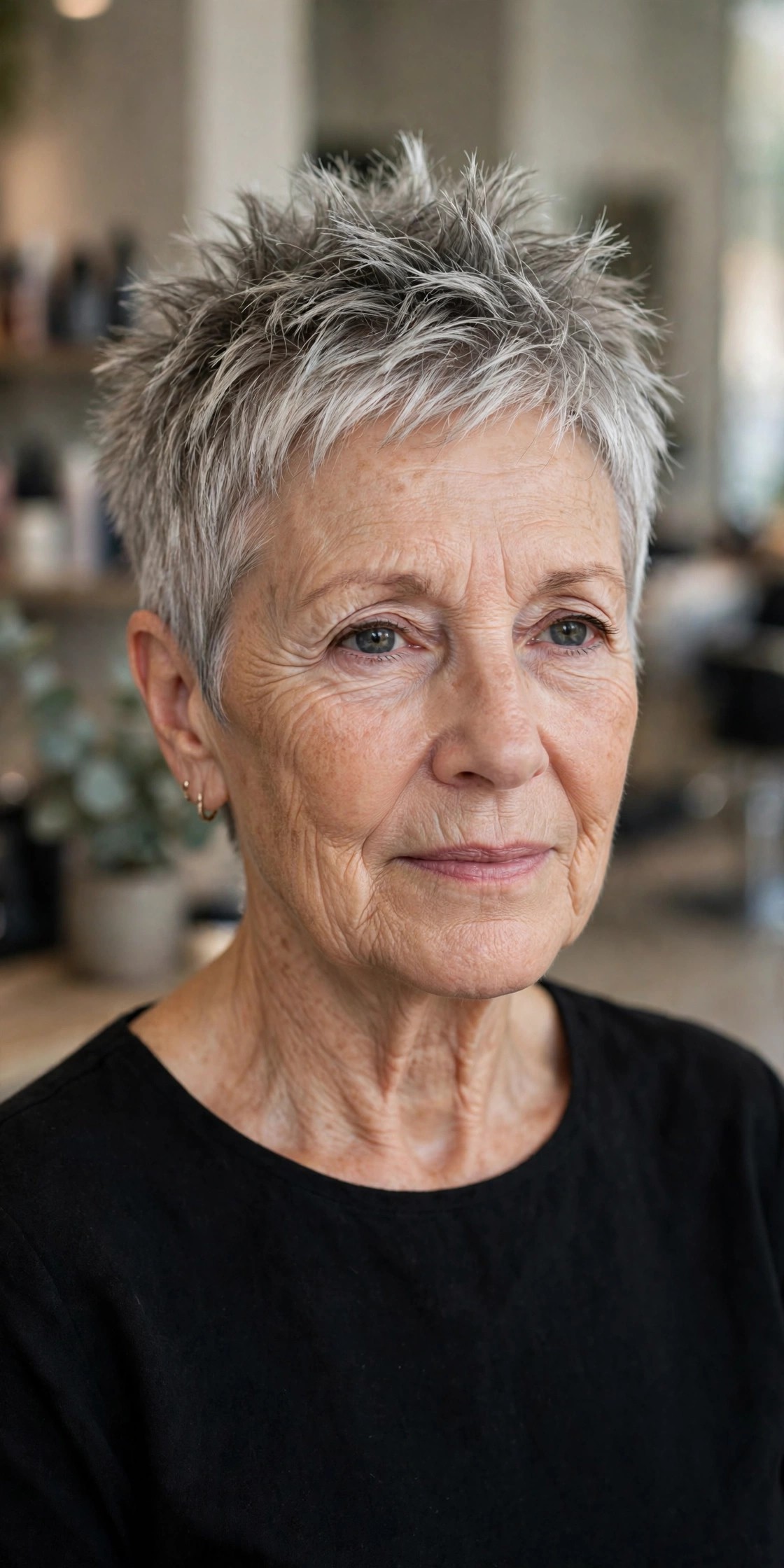 Spiky Textured Pixie - short hairstyle for a woman over 60