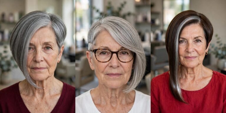 Asymmetrical Bob Haircuts for Women Over 60
