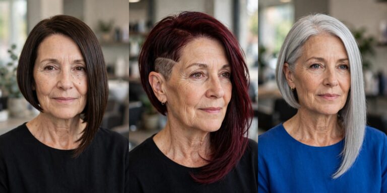 Asymmetrical Haircuts for Women Over 50 With Attitude