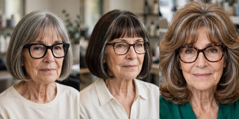 Best Bangs for Women Over 60 With Glasses