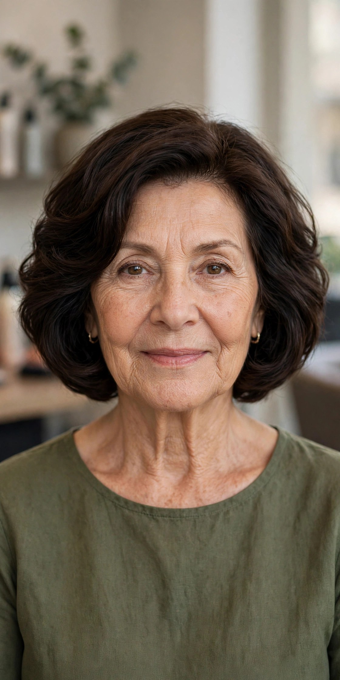Bob for Thick Hair hairstyle on a woman over 50 - bob haircuts for women over 50