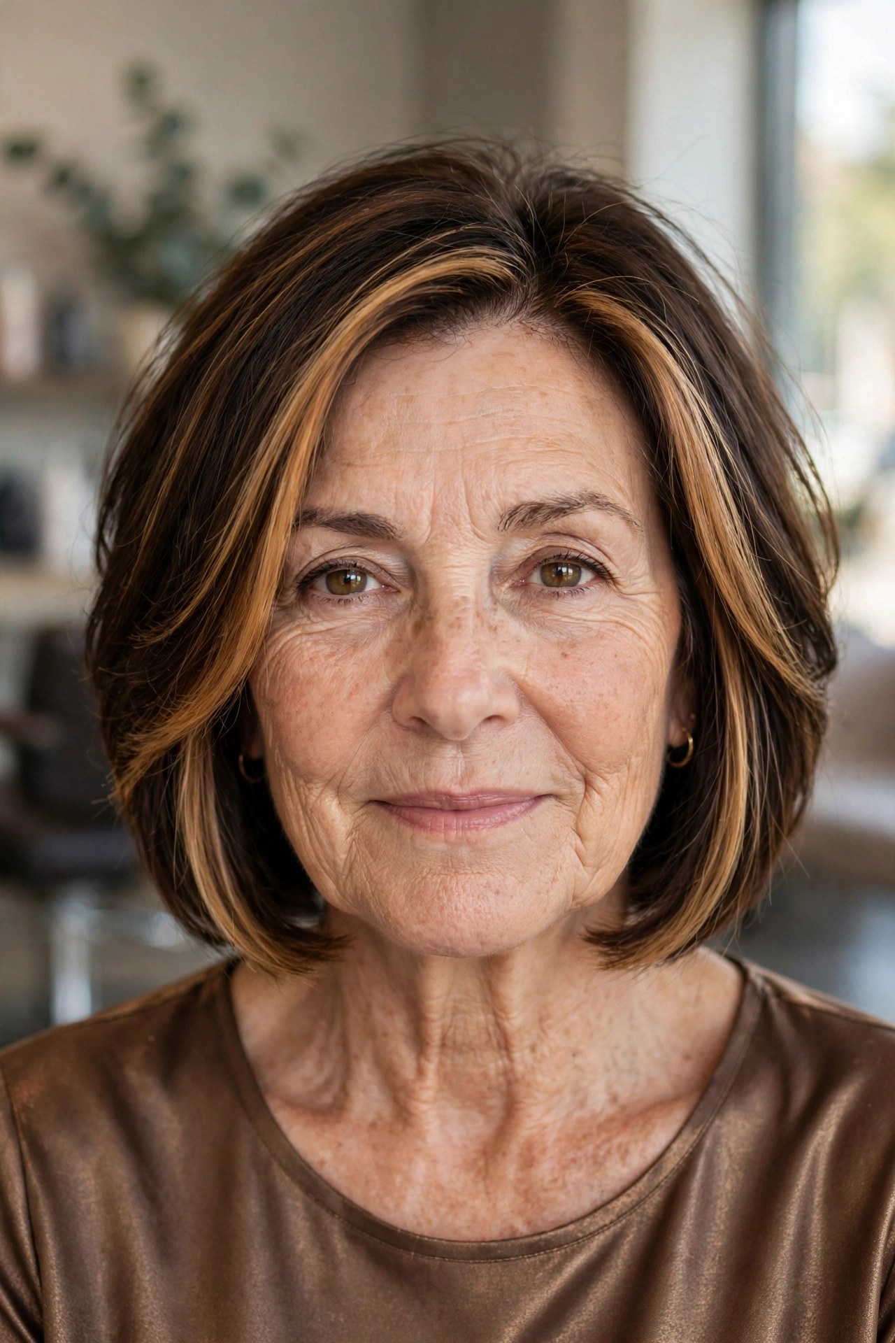 Bob with Face-Framing Highlights hairstyle on a woman over 50 - bob haircuts for women over 50