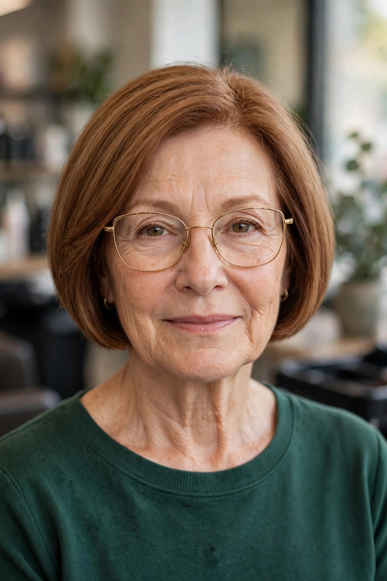 Jaw-Length Bob for Glasses Wearers hairstyle on a woman over 50 - bob haircuts for women over 50
