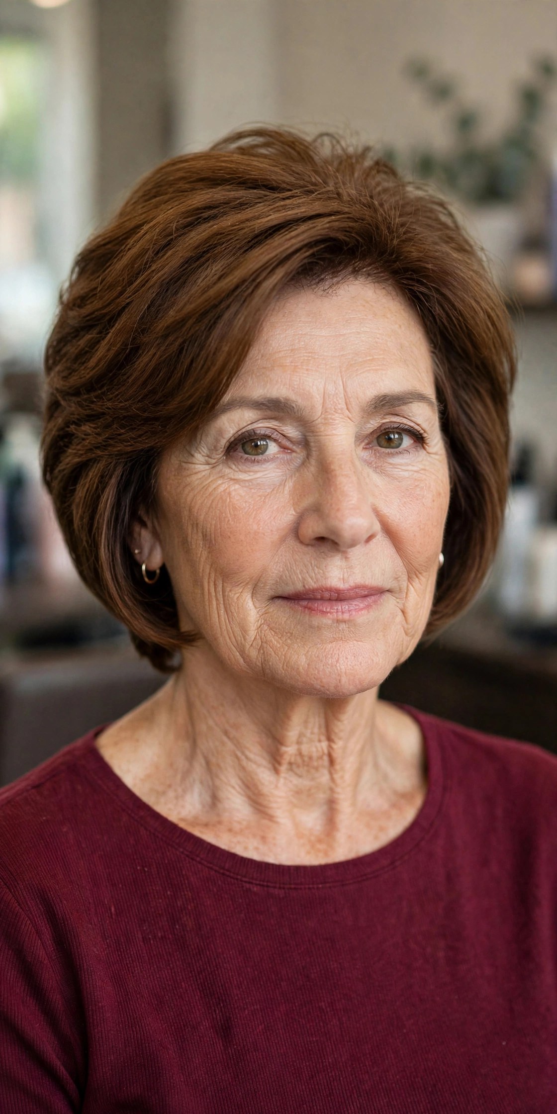 Graduated Bob hairstyle on a woman over 50 - bob haircuts for women over 50