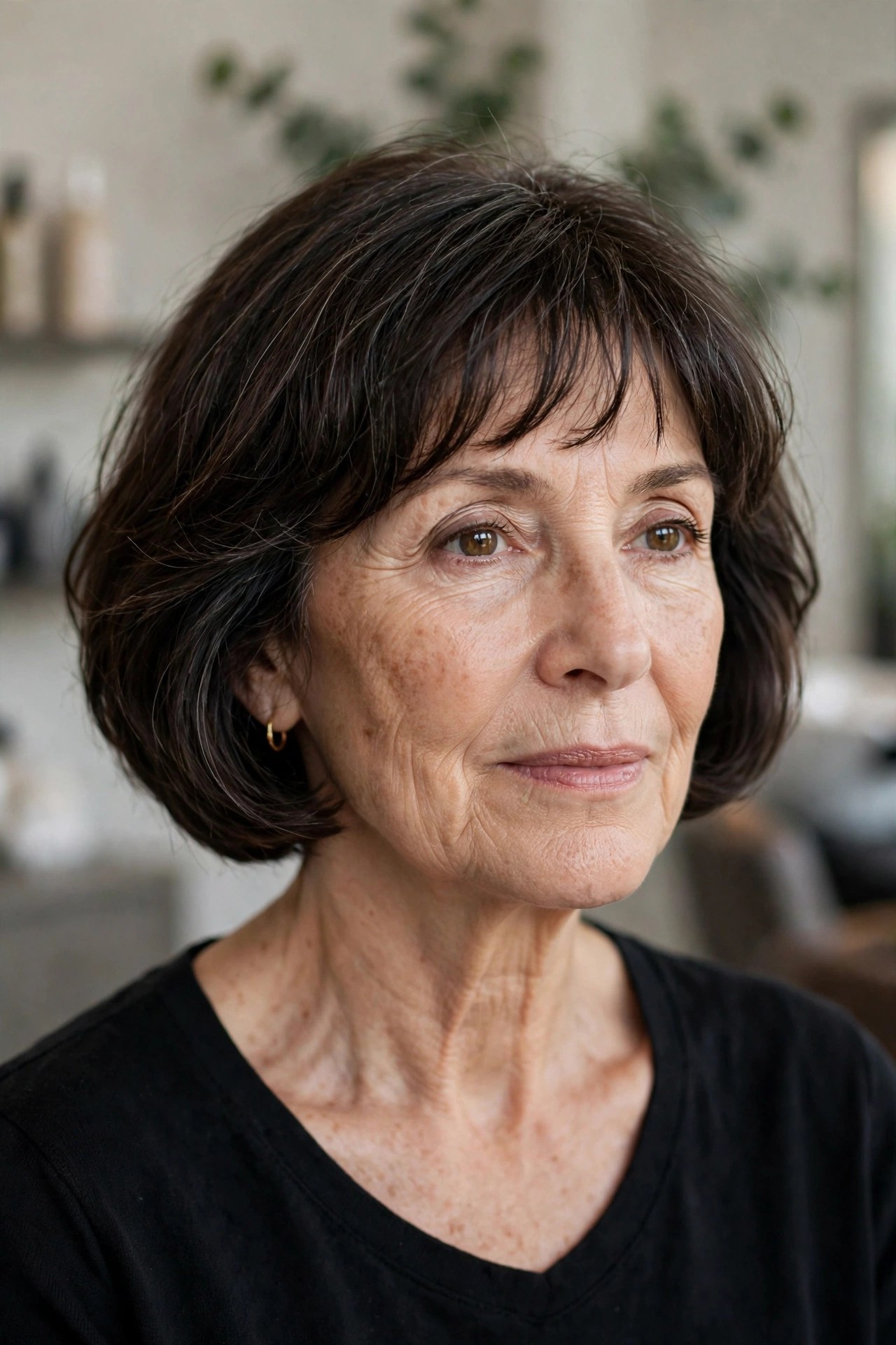 French Bob hairstyle on a woman over 50 - bob haircuts for women over 50
