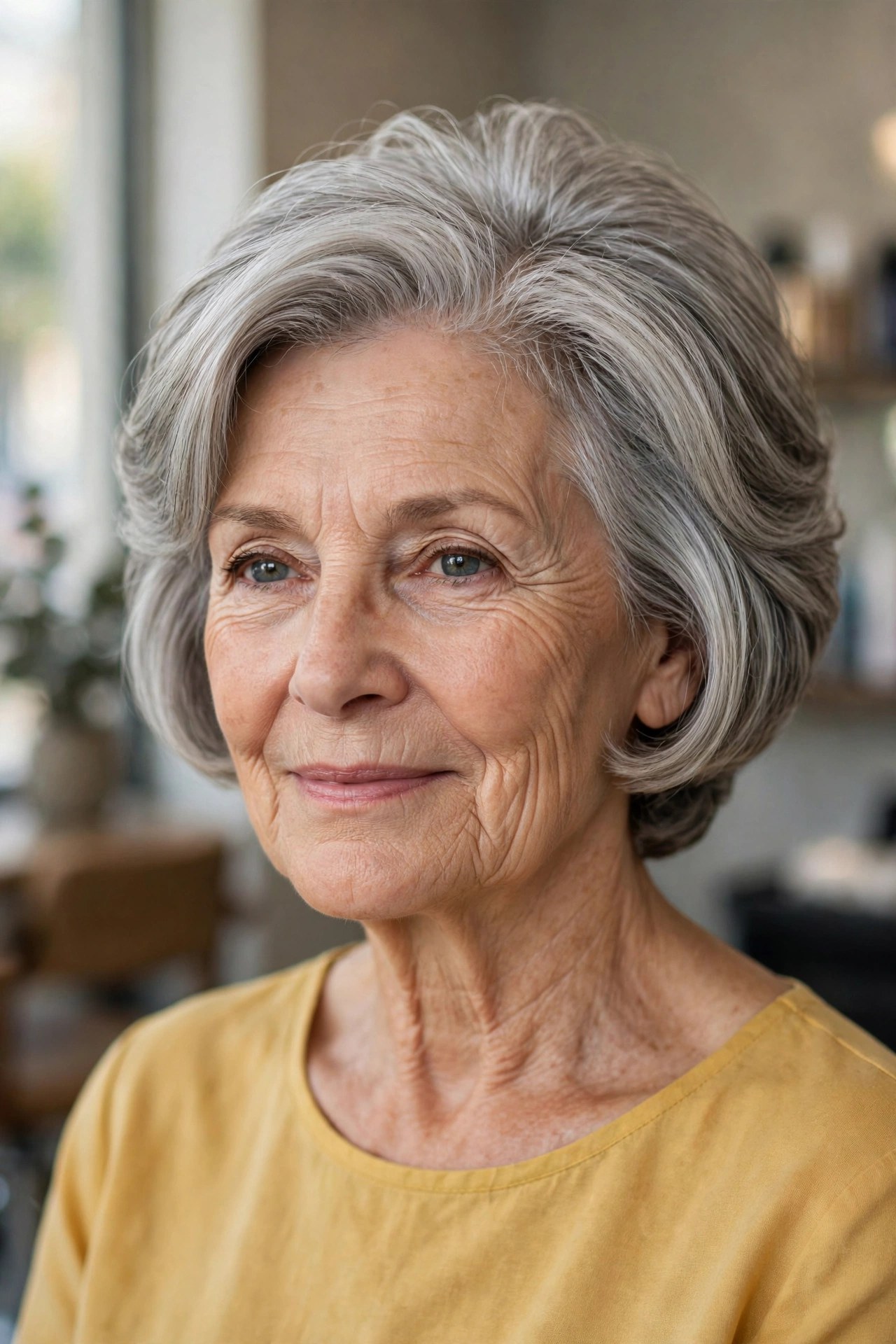 Stacked Bob on a woman over 60 - timeless bob hairstyle
