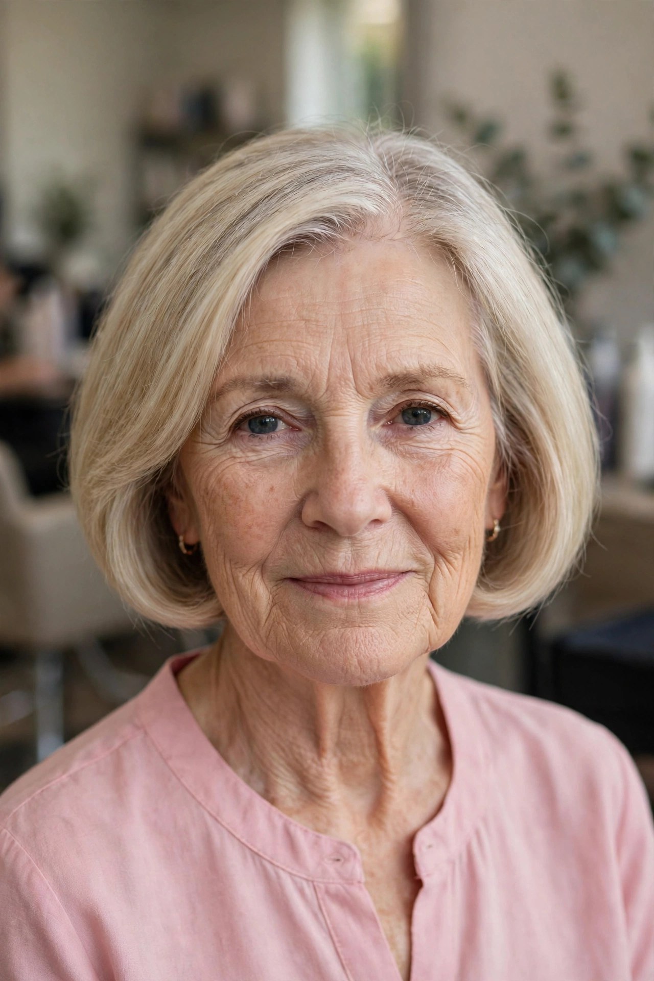 Rounded Bob for Fine Hair on a woman over 60 - timeless bob hairstyle