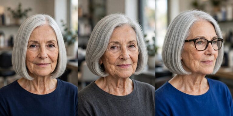 Chin Length Bob Haircuts for Women Over 60