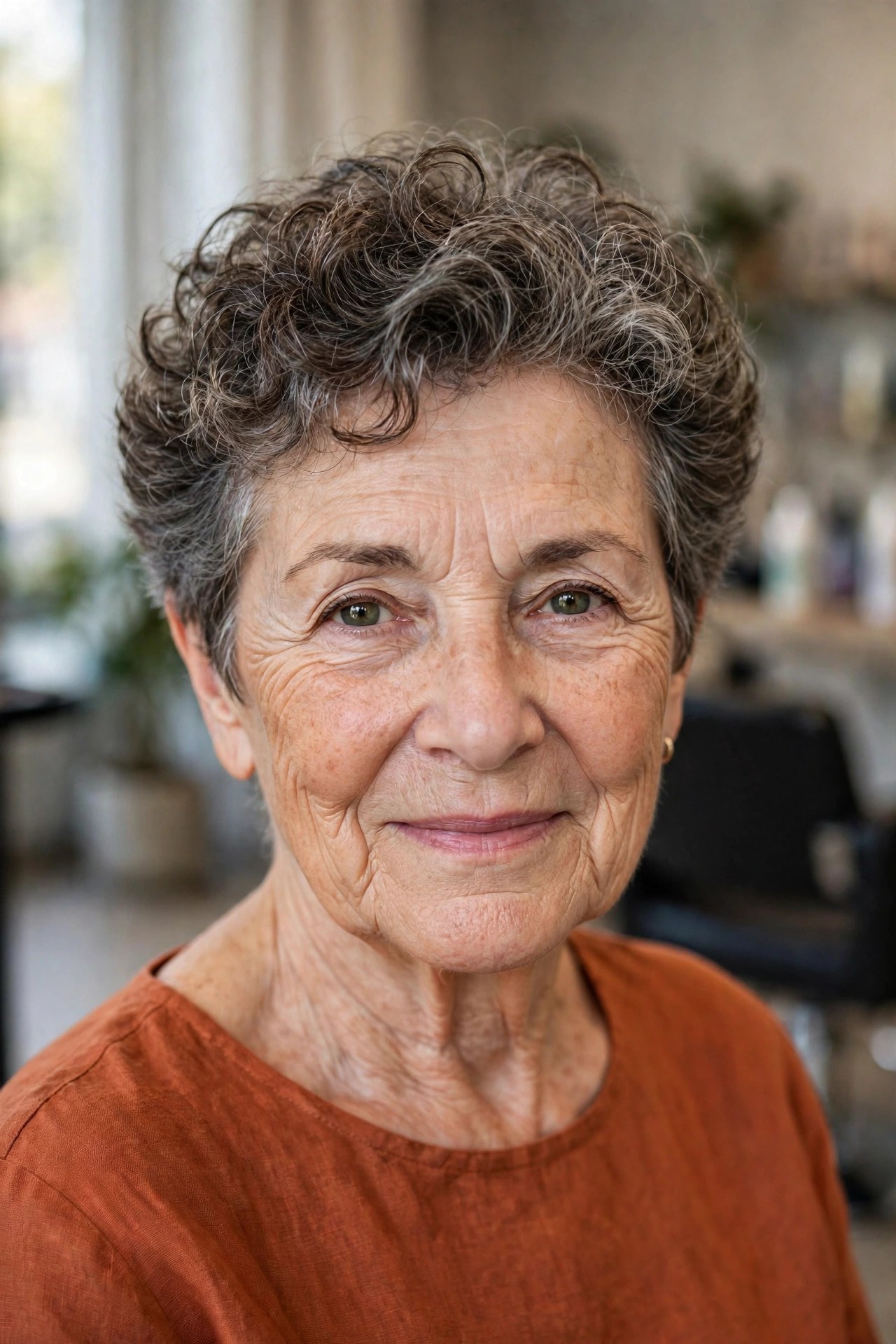 Soft Curly Crop - classy haircut for a woman over 60 with effortless style