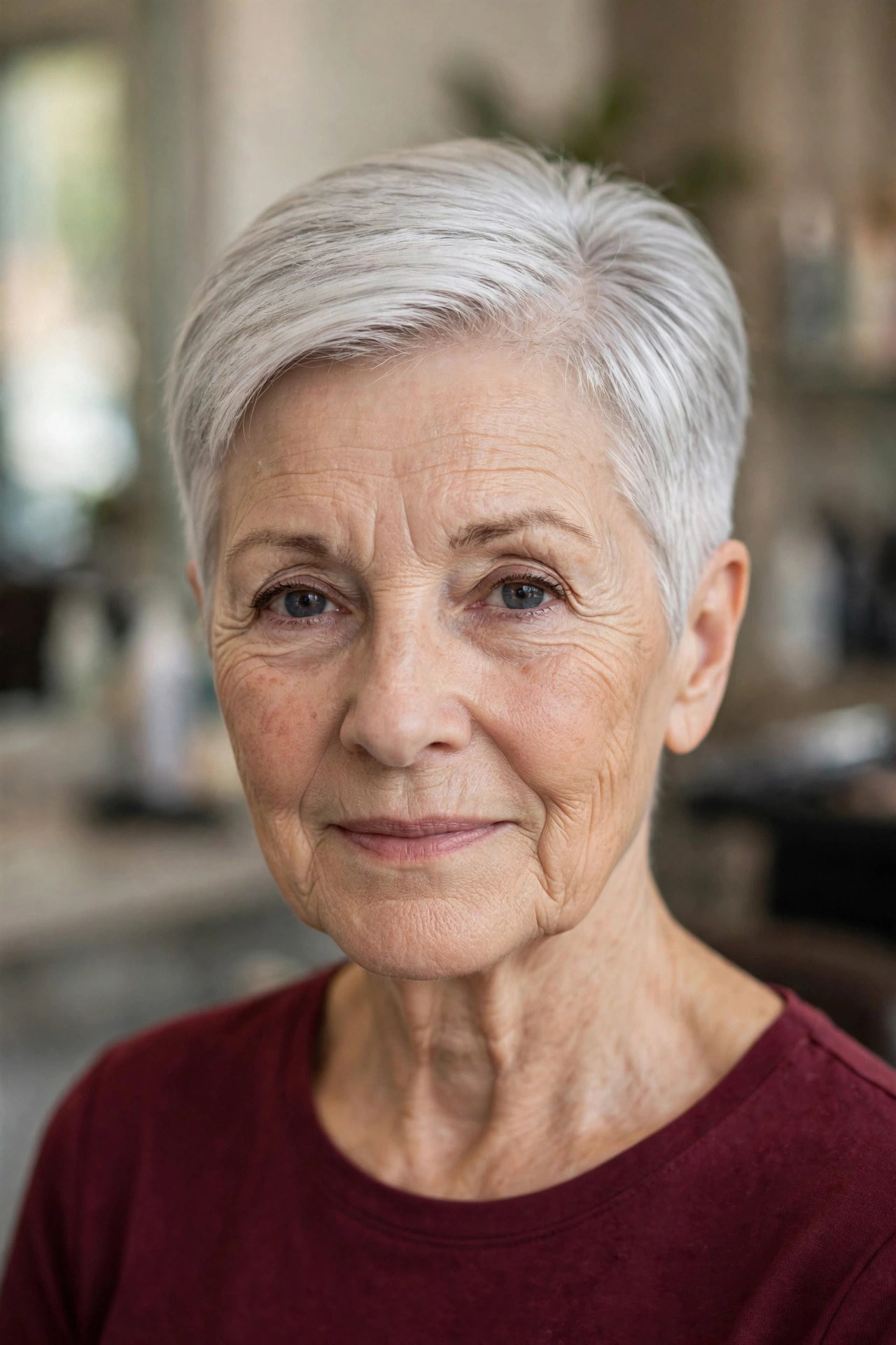 Neat Tapered Crop - classy haircut for a woman over 60 with effortless style