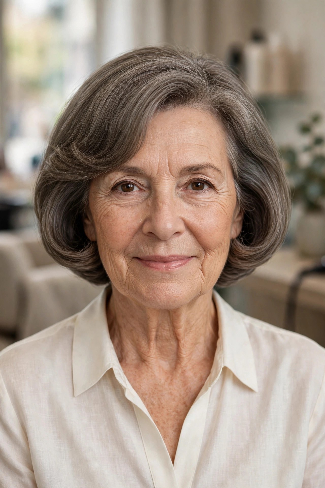 Timeless Pageboy-Inspired Bob - classy haircut for a woman over 60 with effortless style