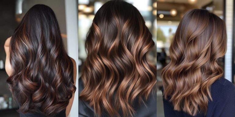 Dark Caramel Balayage: 12 Rich Ideas for Deep Brunettes