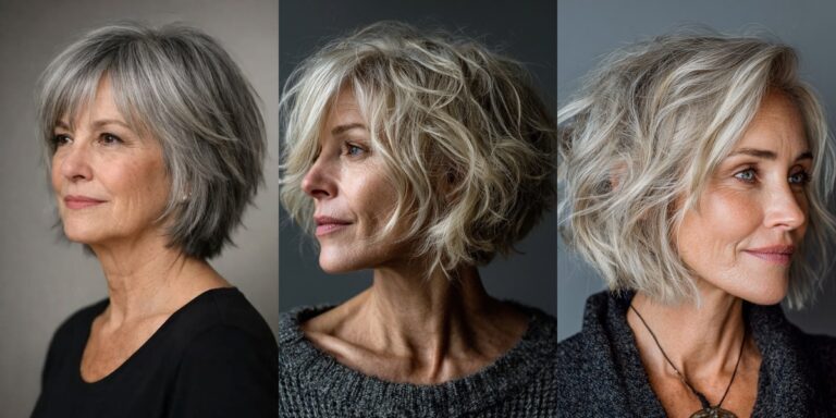 15 Shaggy Bob Hairstyles for Women Over 50 with Thin Fine Hair
