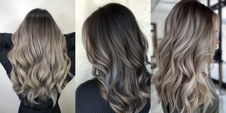 14 Smoky Ash Blonde Balayage Ideas for Dark Hair