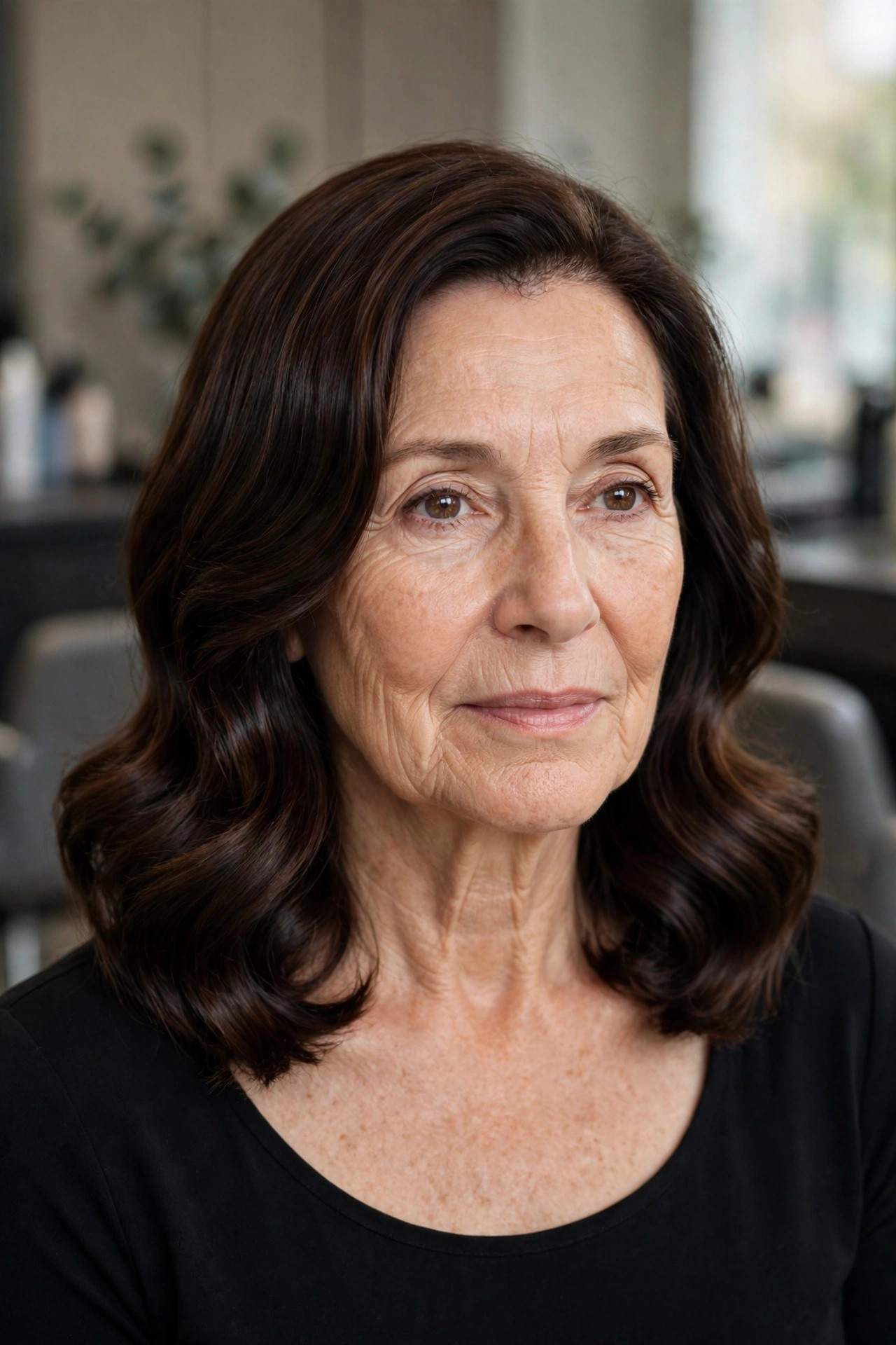 Evening-Gloss Collarbone Waves - collarbone length hairstyle for a woman over 50