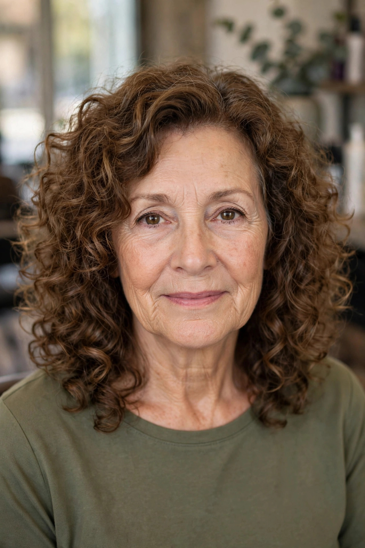 Wash-and-Go Midi Curls - curly hairstyle for a woman over 50 embracing natural texture