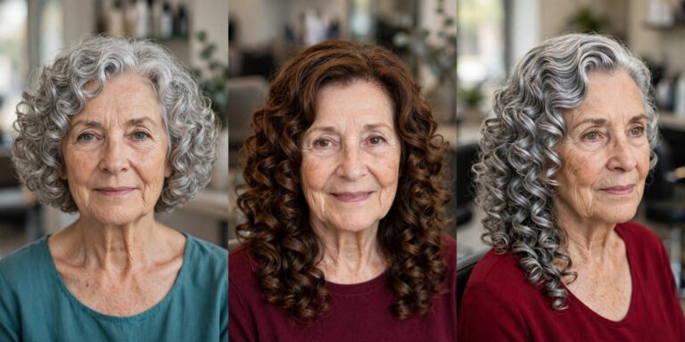 Curly Hairstyles for Women Over 60 With Natural Bounce