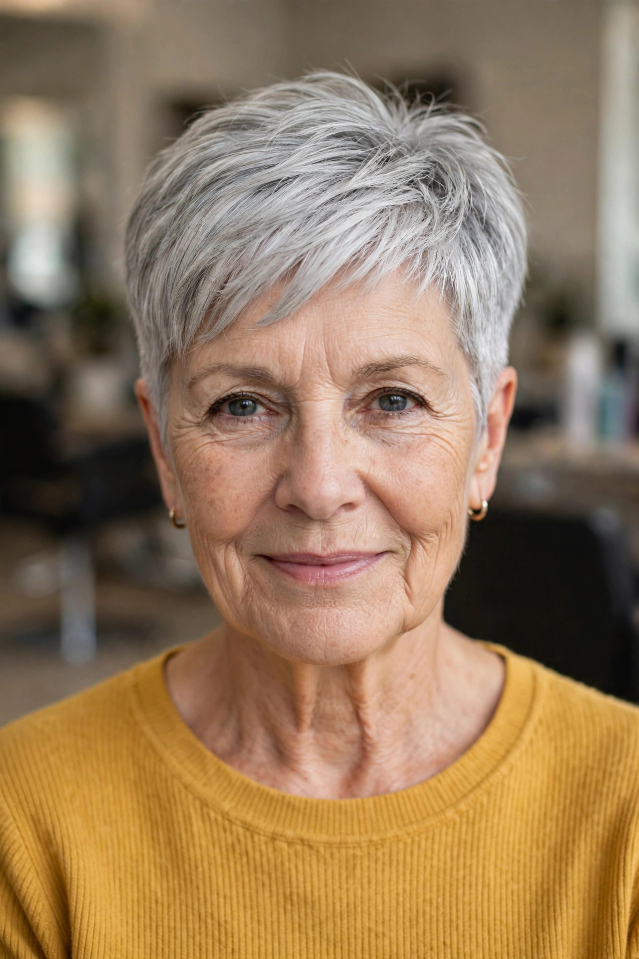 Soft Undercut Pixie That Grows Out Gracefully - easy care short hairstyle for women over 60 who travel