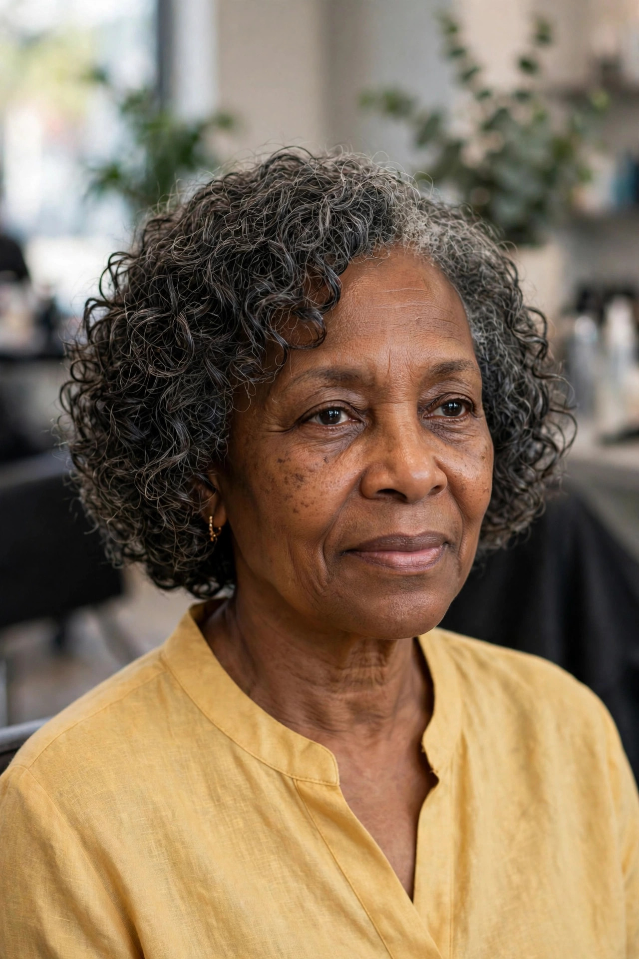 Low-Fuss Curly Bob - easy care short hairstyle for women over 60 who travel