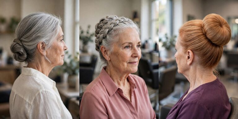 Easy Updos for Women Over 50 With Medium Hair