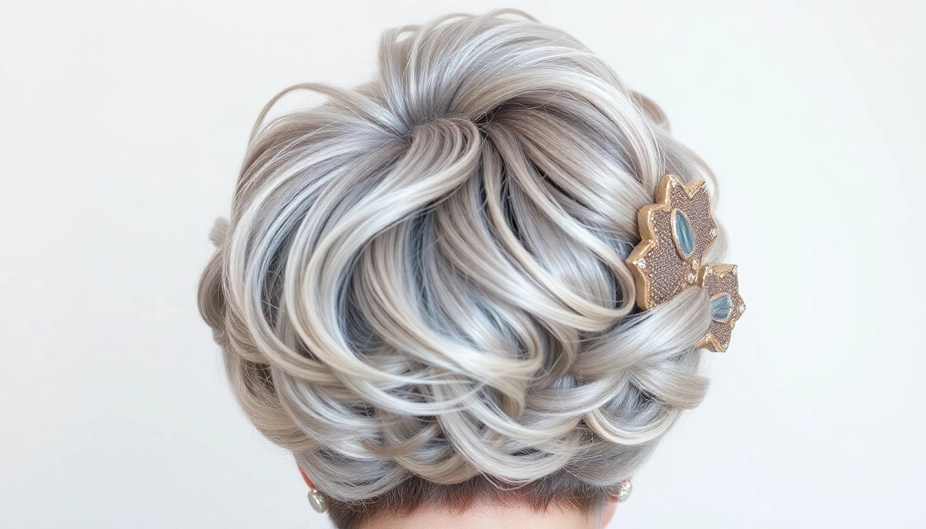 Woman over 70 with petite Pin-Curl Cluster — easy short-hair updo inspiration for women over 70