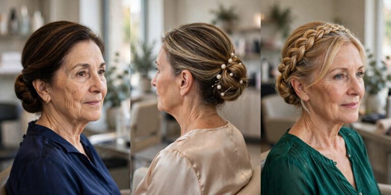 Elegant Mother of the Bride Updos for Women Over 50