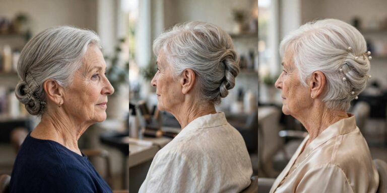 Elegant Updos for Short Hair Over 60