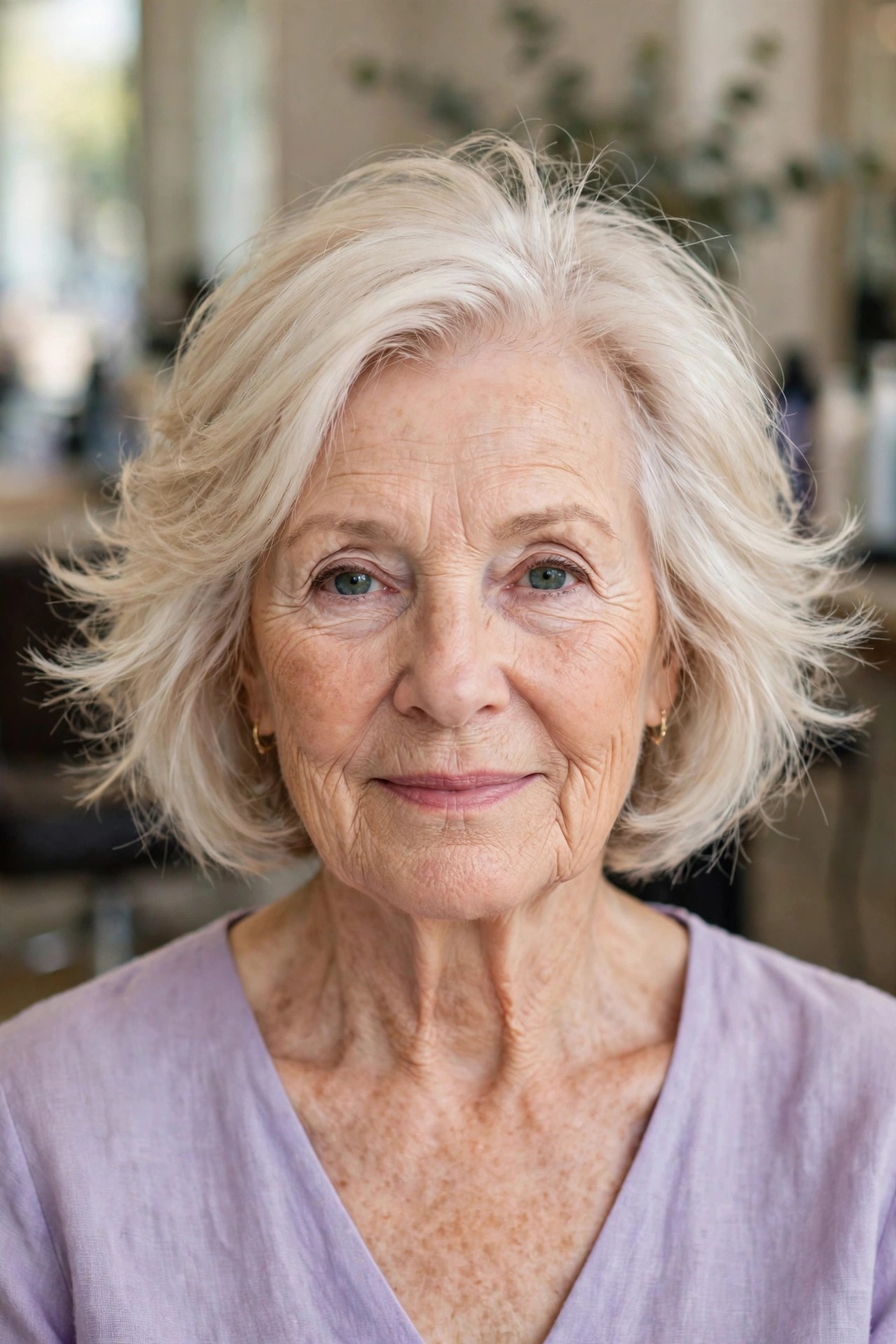 Lightly Feathered Layers for Fine Hair — the Gentle Version - feathered haircut for a woman over 60 with volume