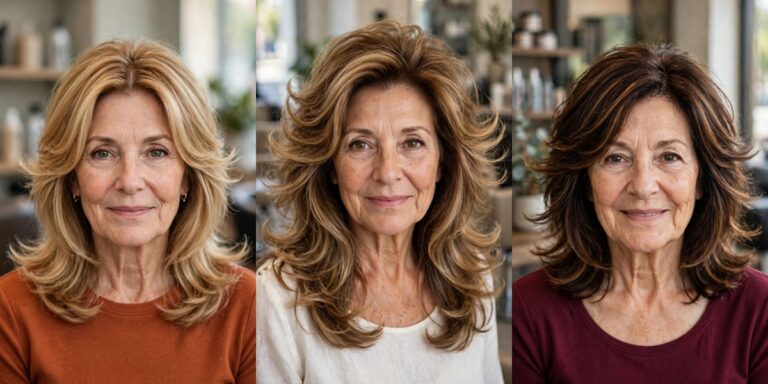 Feathered Hairstyles for Women Over 50 With a Modern Twist
