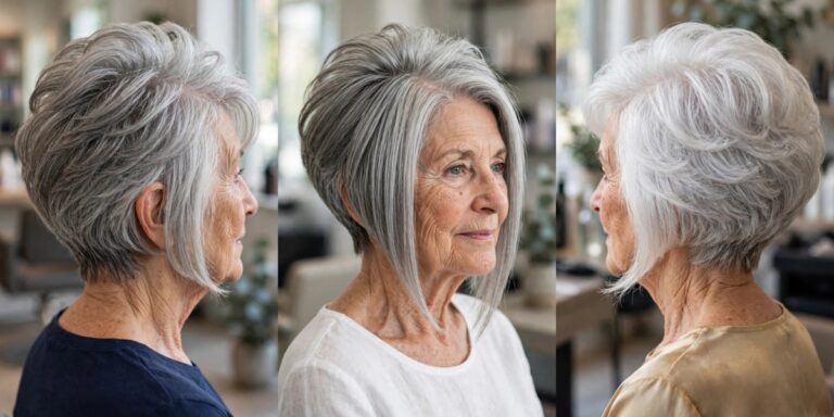 Graduated Bob Haircuts for Women Over 60 With Volume at the Crown