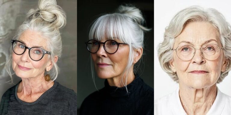 29 Gray Hairstyles That Pair Beautifully With Glasses Over 70