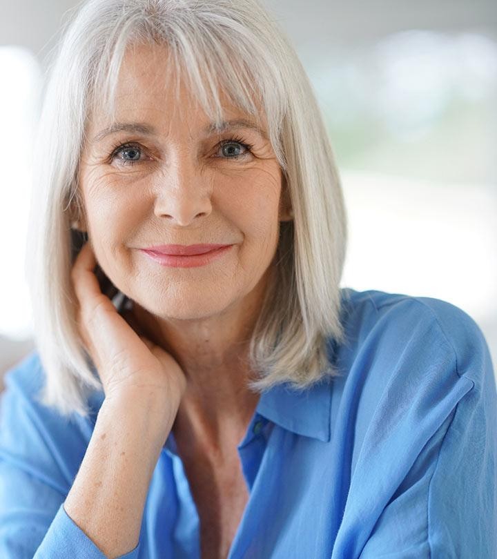 Gray shoulder length haircut on a woman over 70 with silver hair - Bright Silver Shoulder Cut With Long Layers