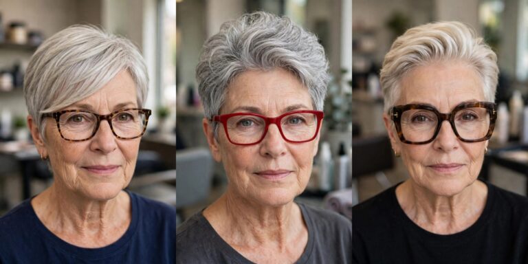 Hairstyles for Women Over 50 Who Wear Glasses