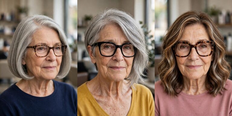Hairstyles for Women Over 60 With Glasses That Frame the Face