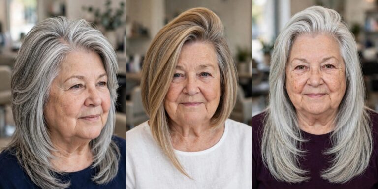 Hairstyles for Women Over 60 With Round Faces That Add Length