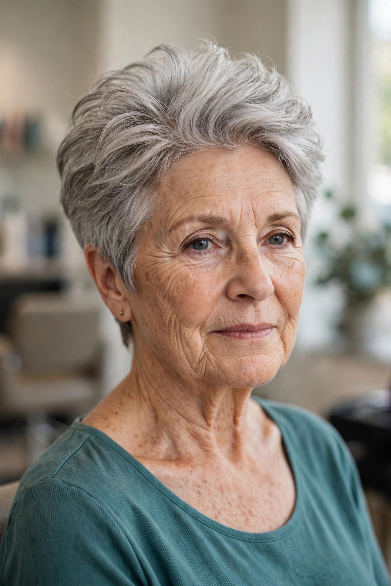 Volumized Pixie with a Lifted Crown - hairstyle that makes a woman over 60 look younger