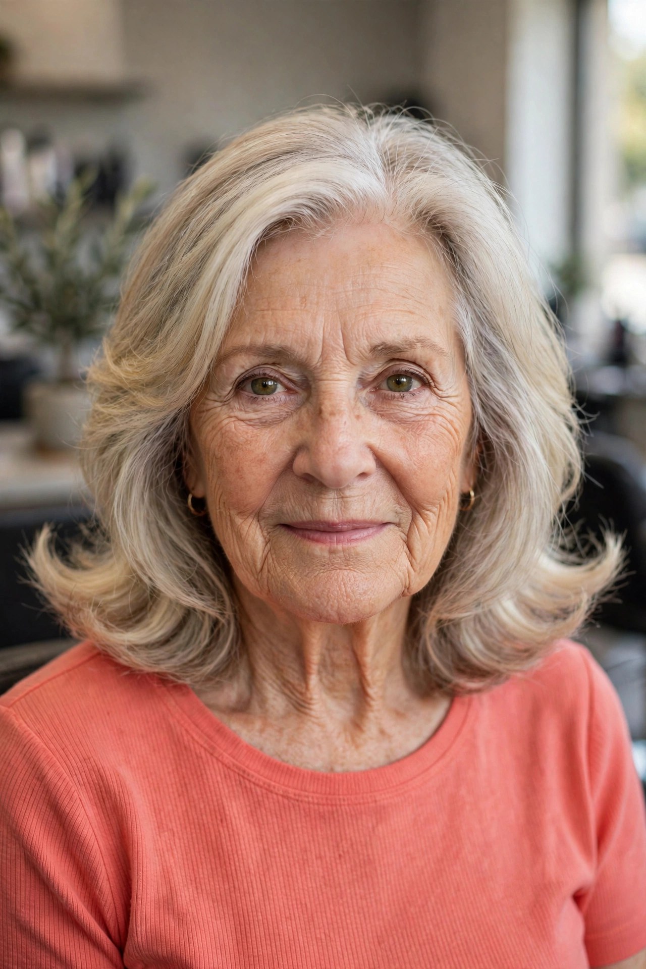 Flipped-Out Shoulder Cut with Full Sides - hairstyle that makes a woman over 60 look younger