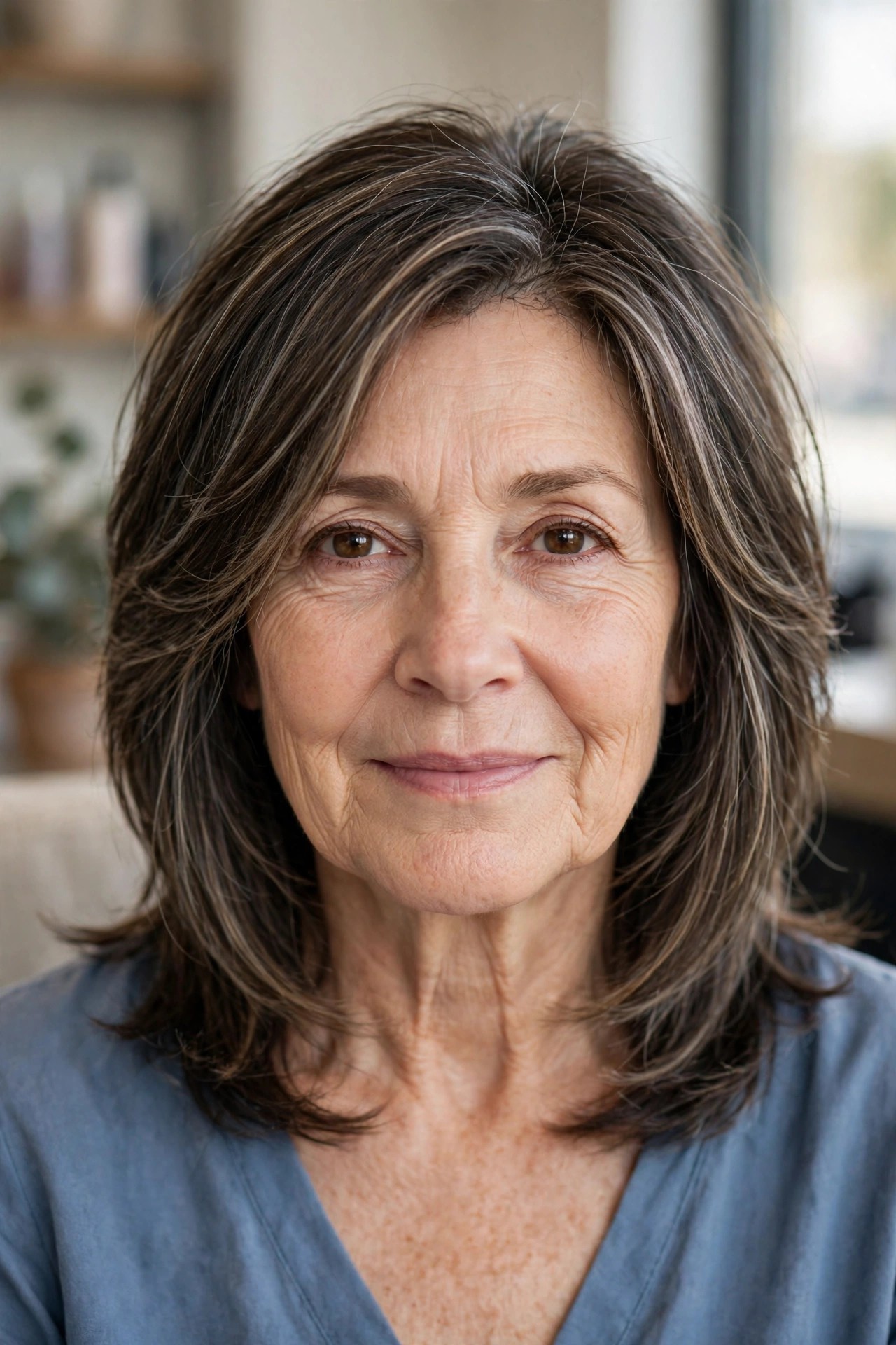 Babylights scattered through graying layers - woman over 50
