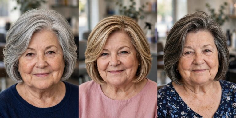 Layered Bob Ideas for Round Faces Over 60