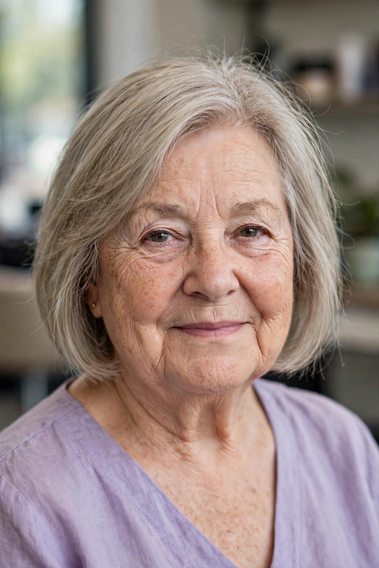 Long-Layer Bob for Fine Hair - layered bob for round face woman over 60