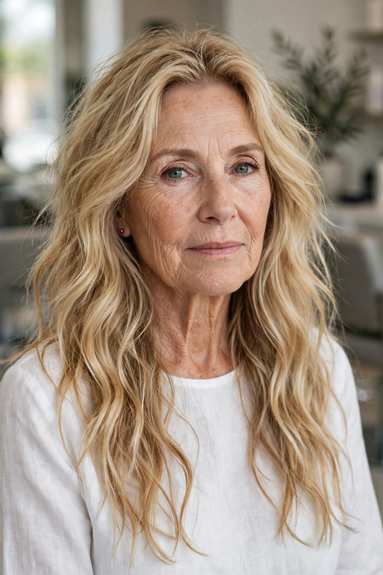 Tousled Beach Waves, Grown-Up Edition - long hairstyle for woman over 60