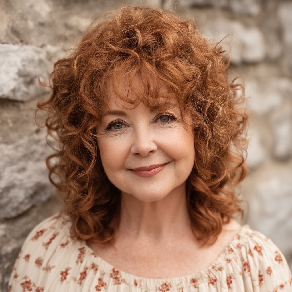 Medium layered haircut for thick hair on a woman over 70 with full dense hair - Thick Straight Medium Cut With Sleek Layers