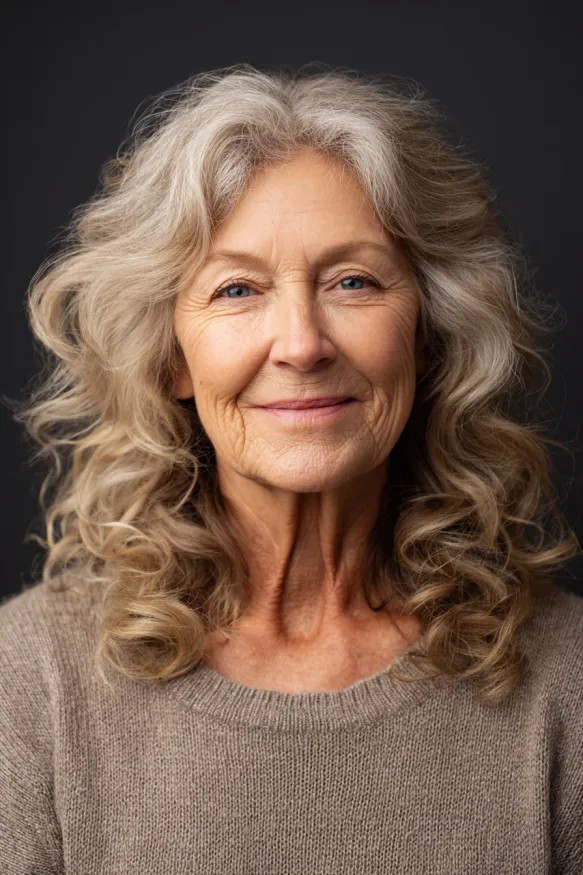 Medium layered haircut for thick hair on a woman over 70 with full dense hair - Thick Hair Medium Cut That Dries Faster