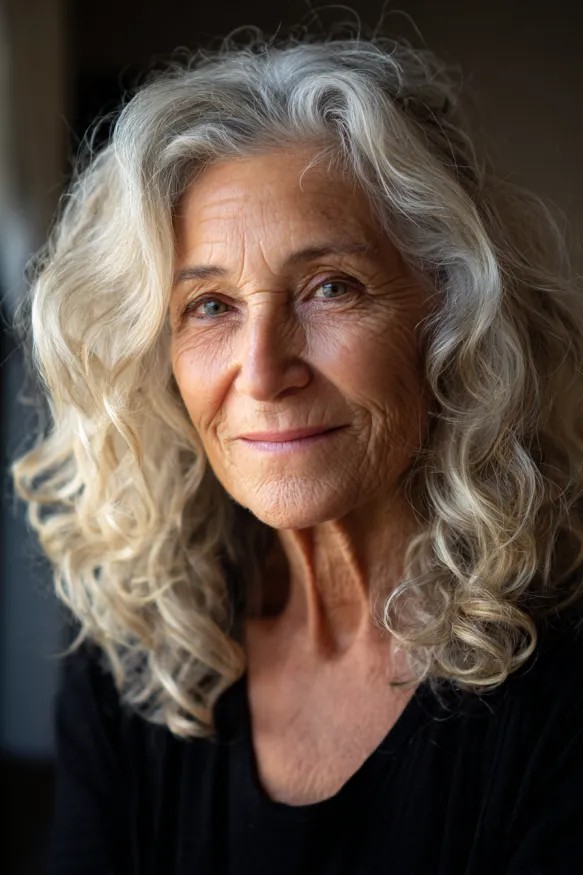 Medium layered haircut for thick hair on a woman over 70 with full dense hair - Thick Layered Cut With No Triangle Shape