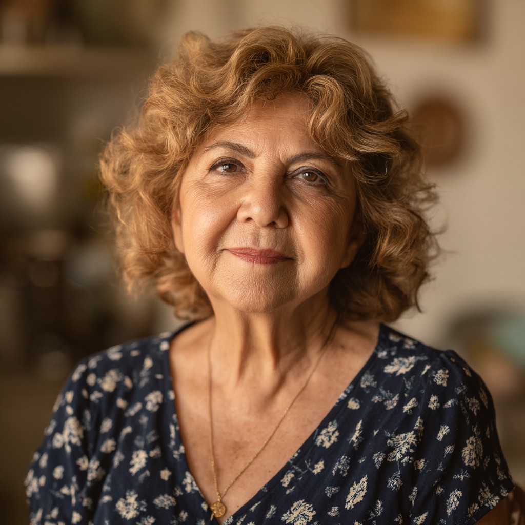 Medium layered haircut for thick hair on a woman over 70 with full dense hair - Thick Medium Cut With Soft Curtain Pieces
