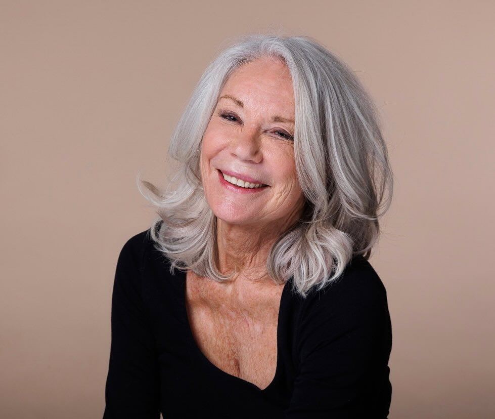 Medium layered haircut for thick hair on a woman over 70 with full dense hair - Full Medium Cut With Polished Ends