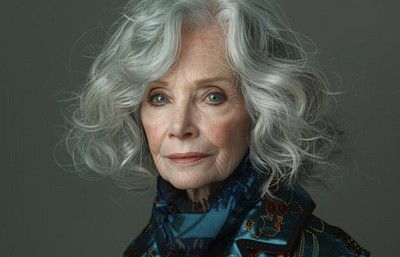 Medium layered haircut for thick hair on a woman over 70 with full dense hair - Full-Bodied Lob With Weight Removed Inside