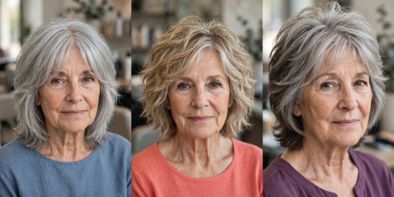 Medium Shag Haircuts for Women Over 60 With Soft Texture